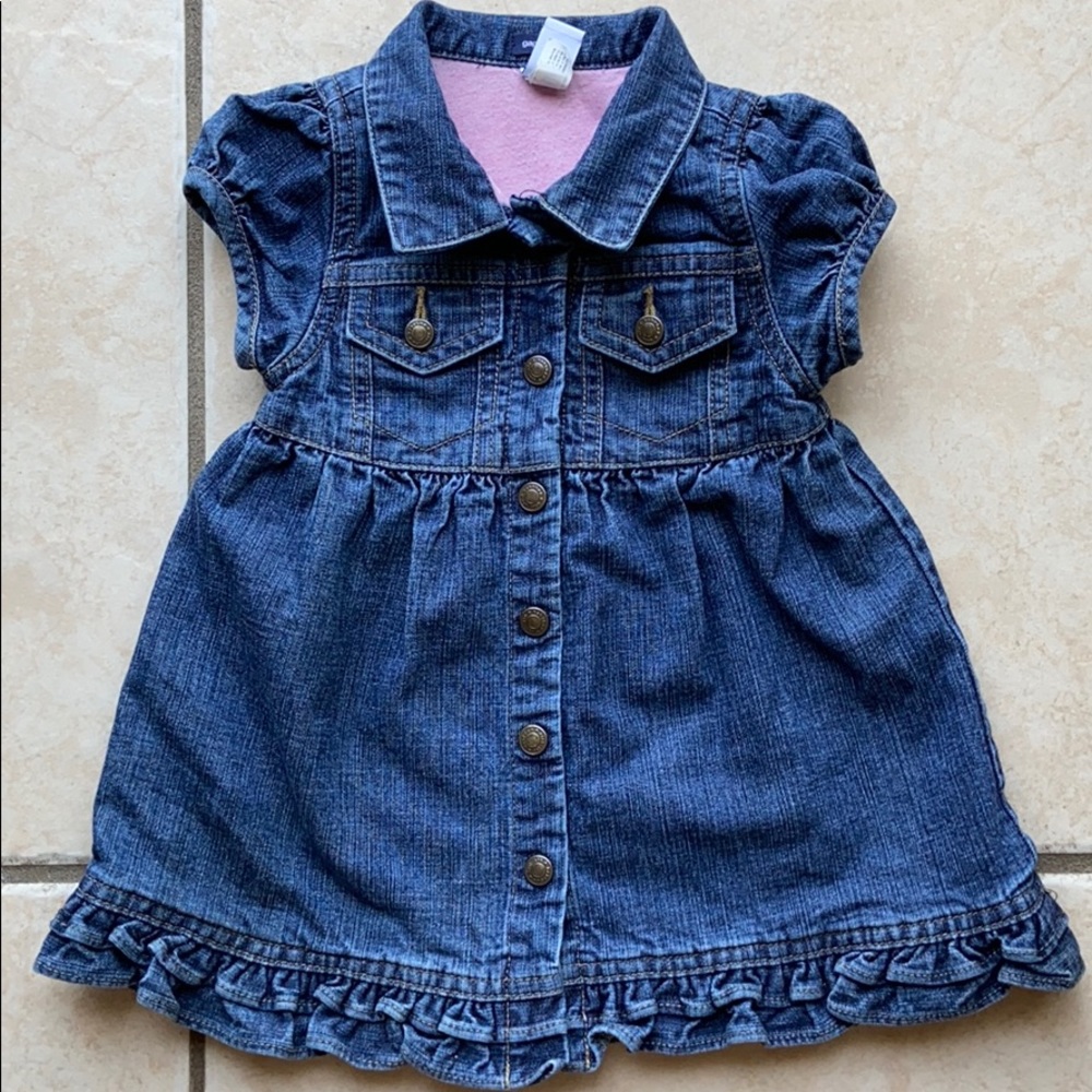 Baby Gap Denim Cowgirl Jean Dress 12-18m